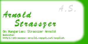 arnold strasszer business card